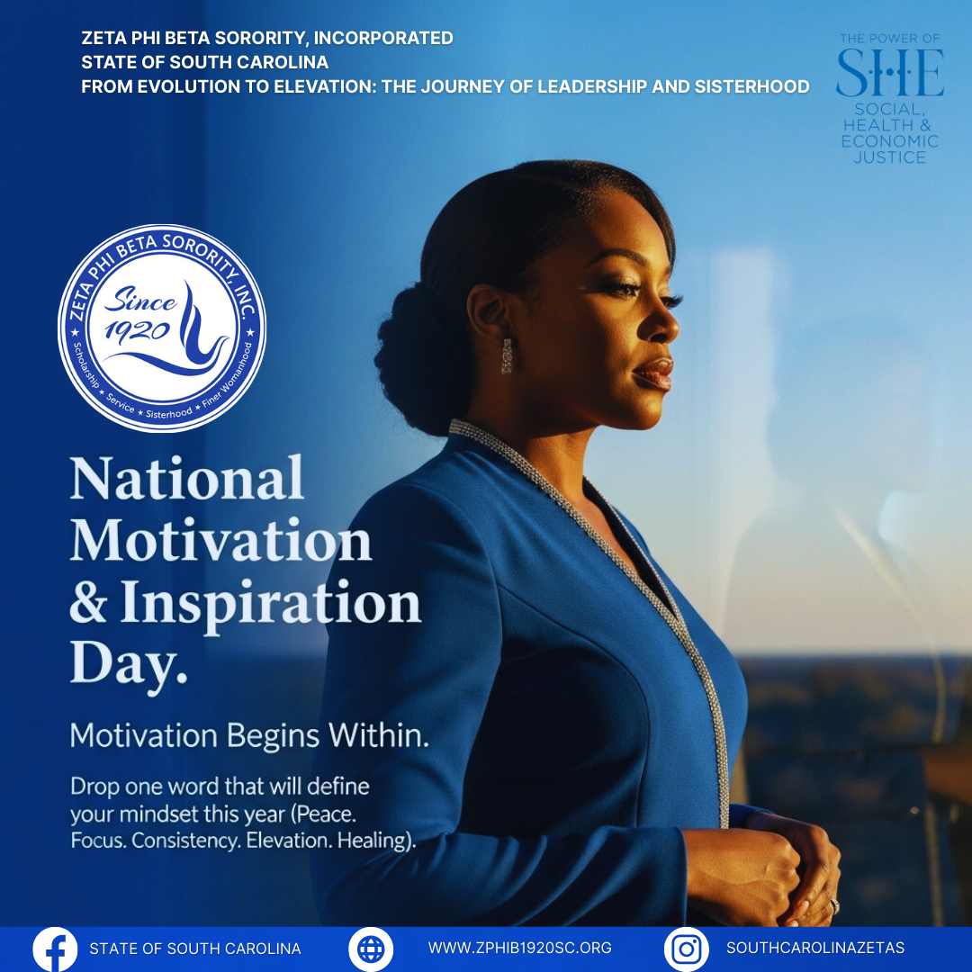 National Motivation & Inspiration Day — Editorial social graphic with custom serif lockup